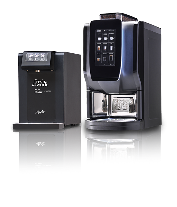 Mieten Sie jetzt unsere Kaffeemaschine und unseren Wasserspender für Unternehmen | Vertragslaufzeitfrei