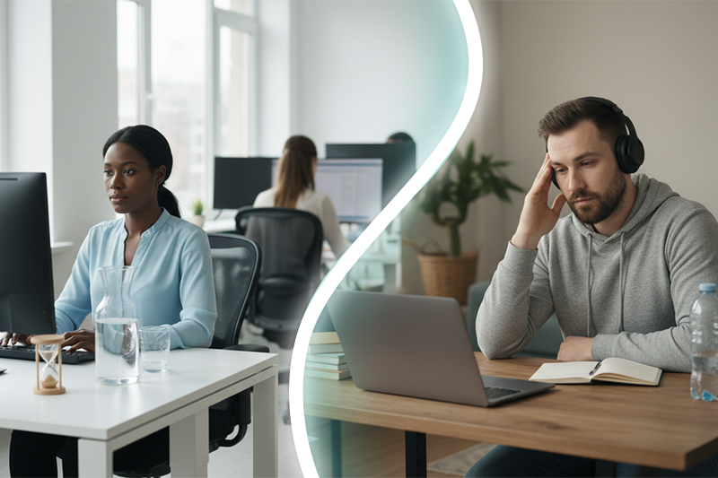 Wie Dehydrierung Konzentration und Gesundheit im Homeoffice und Büro beeinflusst ✓ Tipps für gesunde Arbeitsroutinen ✓ Jetzt mehr erfahren!