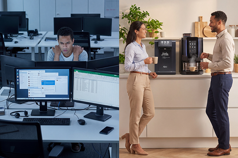 Digitaler Stress im Büro: Wie analoge Pausen Fokus und Wohlbefinden stärken ✓ Kurze Wege & Trinkrituale als Erholungsmomente ✓ Jetzt mehr erfahren