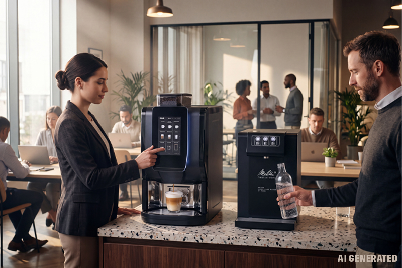 Kaffee & Wasser im Coworking-Space | fresh at work Kaffee und Wasser im Coworking-Space: Erfahren Sie, welche Geräte, Services und Abrechnungsmodelle flexible Arbeitswelten wirklich brauchen.