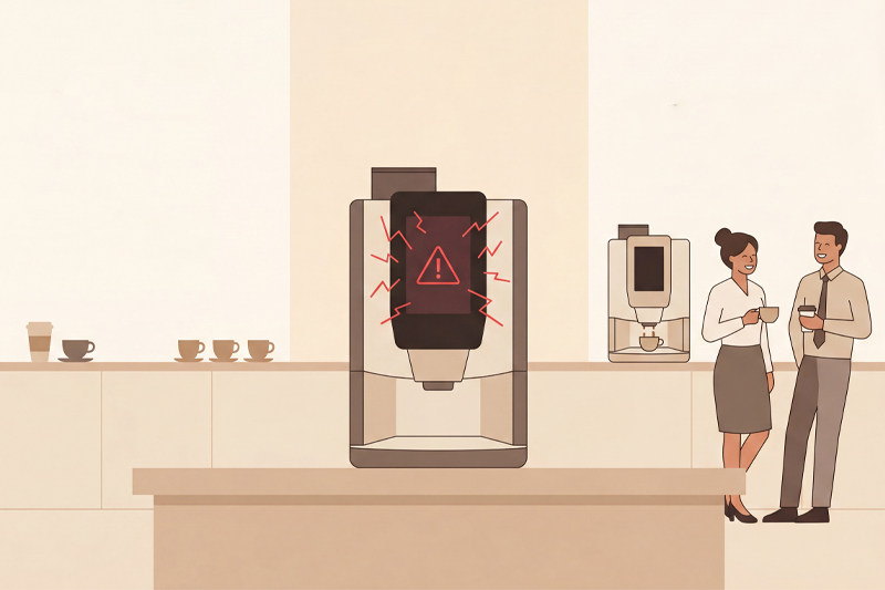 Kaffeevollautomat defekt: Reparieren oder wechseln – was lohnt sich? Defekter Kaffeevollautomat im Büro – und jetzt? Wir zeigen, welche Reparaturen sich lohnen, wann der Neukauf sinnvoller ist und wie Sie das Ausfallrisiko dauerhaft loswerden.