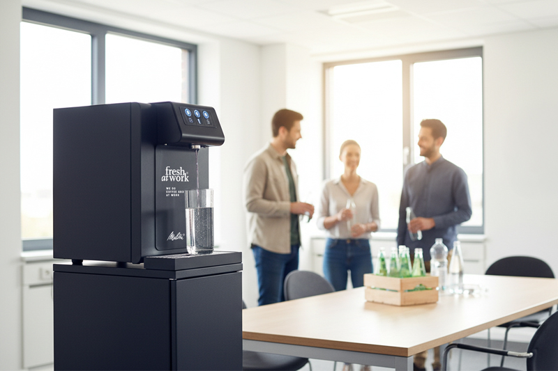 Leitungswasser vs. Mineralwasser: Warum Unternehmen mit leitungsgebundenen Wasserspendern CO₂ und Plastik sparen – Jetzt Wasserspender mieten!