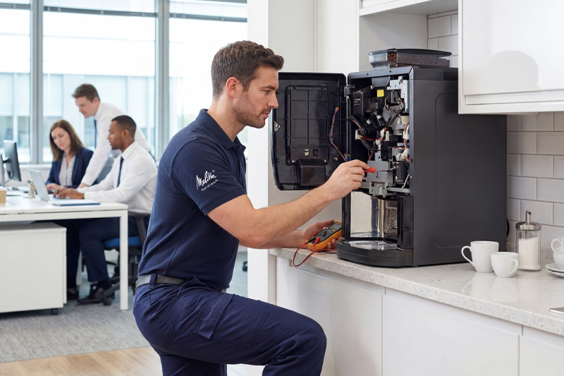Kaffeevollautomaten-Service und Ausfallsicherheit | fresh at work Business Continuity sichern ✓ Warum technischer Stillstand den Workflow torpediert ✓ Höchste Ausfallsicherheit durch 48h-SLA ✓ Jetzt Produktivität schützen!