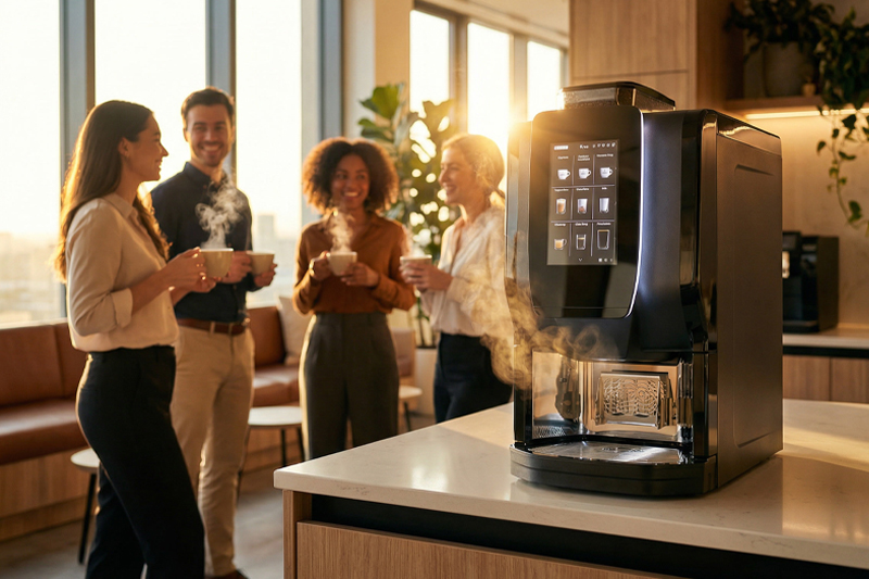 Mitarbeiterbenefits im Büro: Kaffee als Primingtool | fresh at work Der Halo-Effekt im Büro ✓ Warum die erste Tasse Kaffee über den Tag entscheidet ✓ Priming am Arbeitsplatz ✓ Wertschätzung mieten ✓ Jetzt lesen!