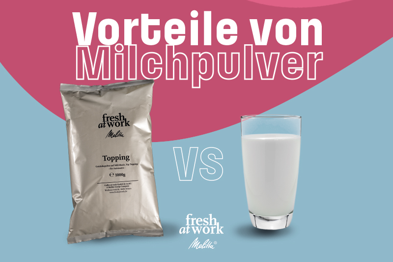 Erfahren Sie, warum Milchpulver für Kaffeevollautomaten in Büros perfekt geeignet ist und mieten Sie Ihren Kaffeevollautomaten bei Fresh at Work.